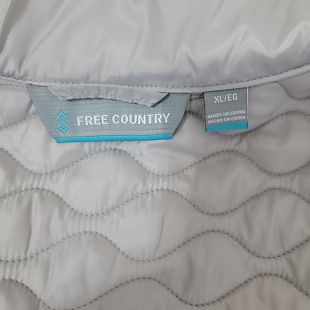 Free Country Repreve Quilted Vest  Zip SILVER CHIP LADIES Size XL NWOT - Picture 4 of 10